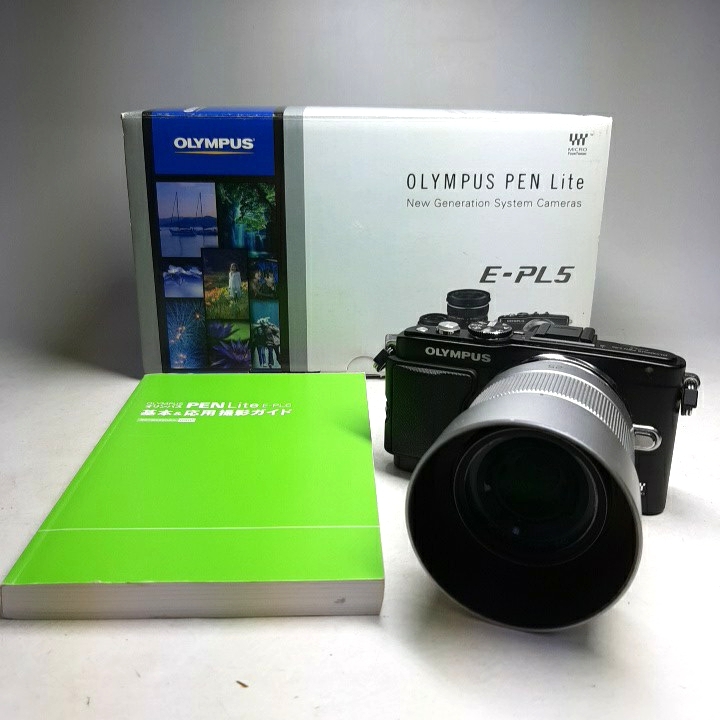 1円 OLYMPUS オリンパス PEN Lite E-PL5 ミラーレス一眼 レンズ Panasonic パナソニック LUMIX G 1:51.7/25 ASPH セット売り拍卖