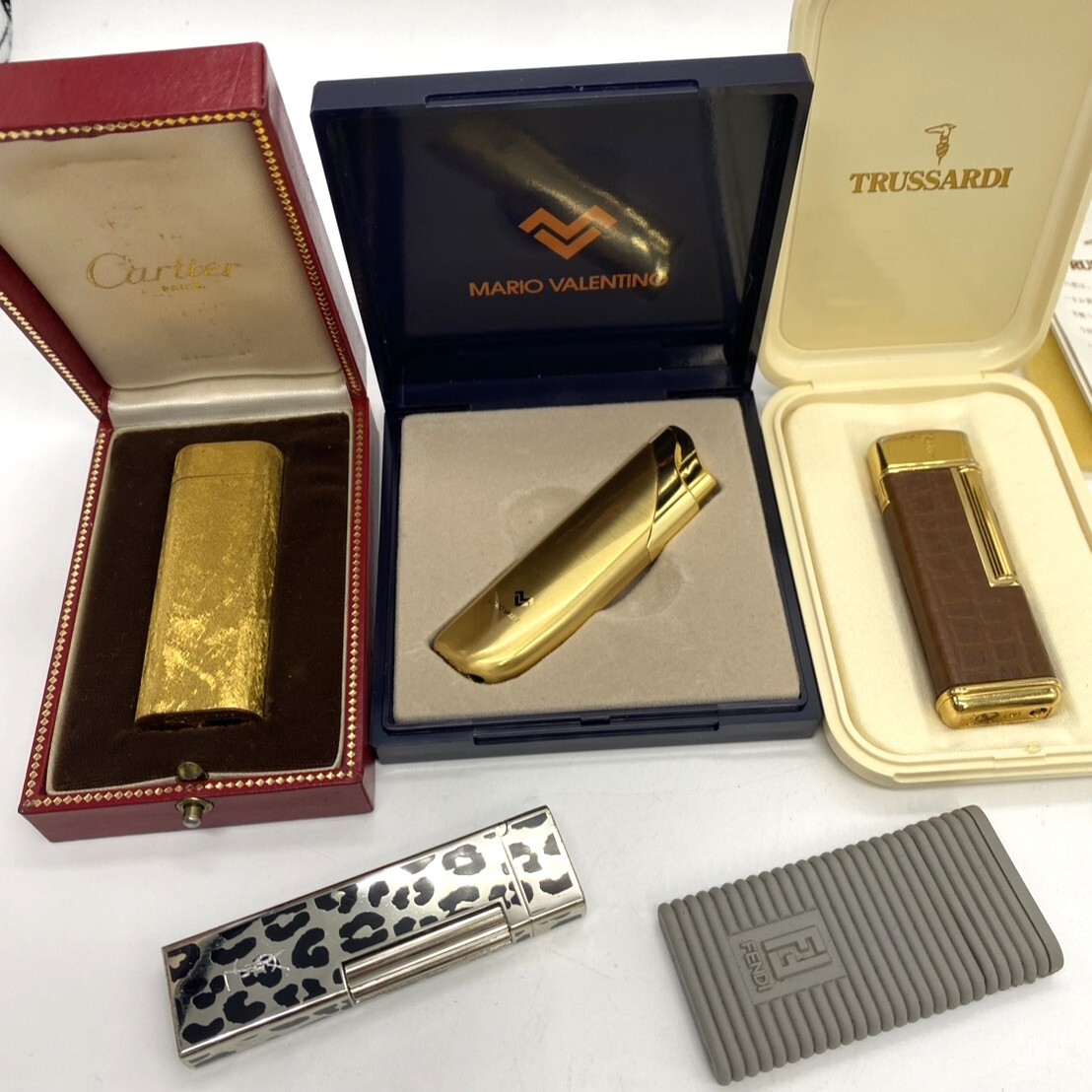 1円~★【ライターおまとめ】5点/cartier/YSL/FENDI/MARIO VALENTINO/TRUSSARDI/中古品/現状品/ジャンク品【LM-2】拍卖