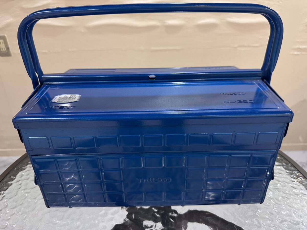 TRUSCO トラスコ GL-350 ブルー 2段式工具箱 東洋スチール製 デッドストック級 艶あり コンディション◎ 美品拍卖