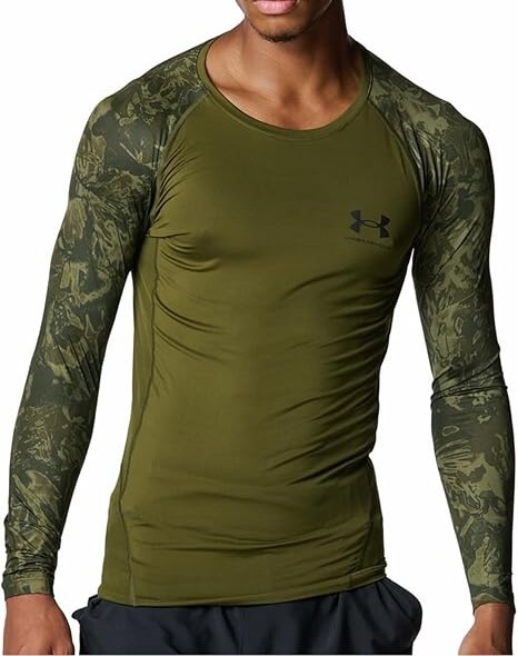 新品 アンダーアーマー 長袖 シャツ 2XL XXL 3L カーキ カモ UNDER ARMOUR Tシャツ インナー 6007728 ヒートギア コンプレッション 即決拍卖