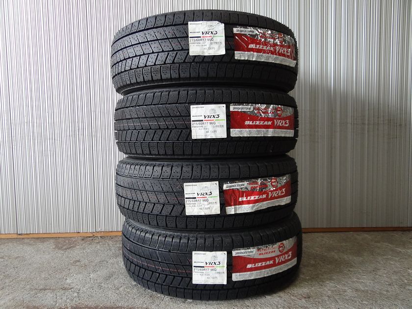 国内正規 215/60R17 96Q ブリザック VRX3 23y 215 60 17 スタッドレス 冬タイヤ 4本価格 総額 95000円/100000円★拍卖