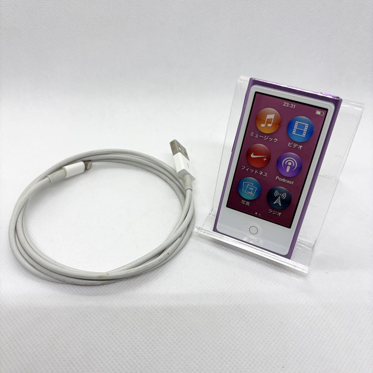 【ジャンク 動作品】 Apple iPod nano 第7世代 A1446 パープル拍卖