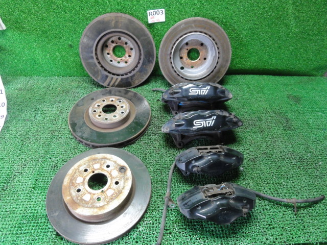 R003 スバル インプレッサ WRX STi GRF 純正 ブレーキローターとキャリパーセット拍卖
