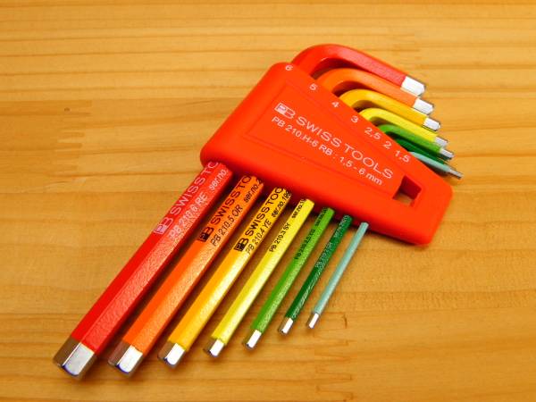 PB 210H-6RB レインボー六角(ヘックス)レンチセット スイスツールズ拍卖