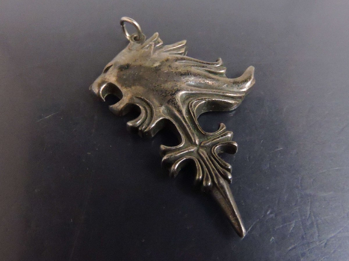 FINAL FANTASY ファイナファンタジー スリーピングライオンハート SILVER925 SQUARE刻印 ペンダントトップ約4×6cm 約31.3g拍卖