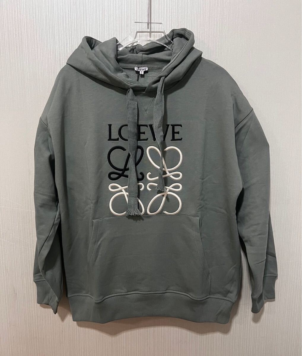 LOEWE ロエベ パーカー フード付き 長袖 刺繍ロゴ トップス 春 秋 ゆったり コットン ■Mサイズ拍卖