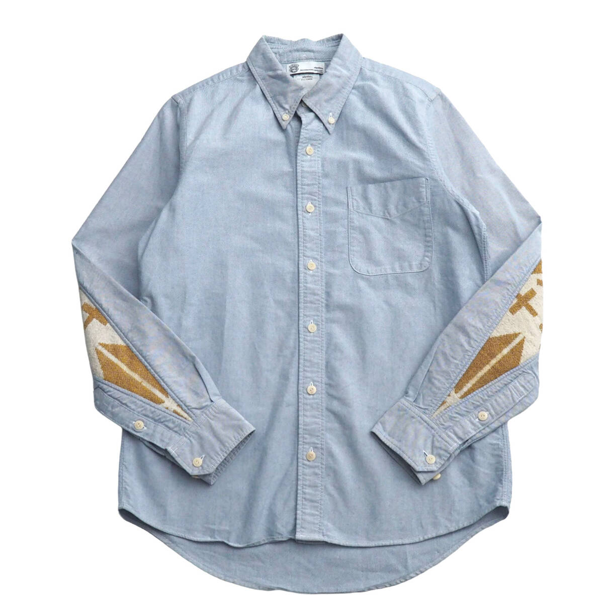MI8678▽visvim/ビズビム*メンズ1*ALBACORE NATIVE BLANKET L/S*0116205011003*ボタンダウンシャツ*オックスフォードシャツ*ブルー系拍卖