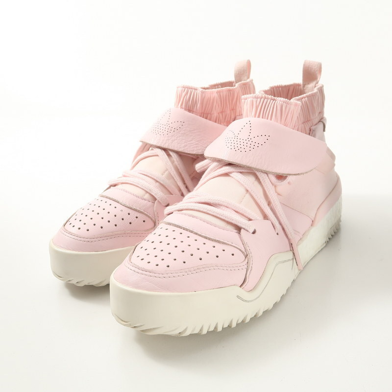 TK1724▼アディダス×アレキサンダー ワン BBALL レザー レースアップ スニーカー サイズUS6/24.0cm 靴 ピンク系拍卖