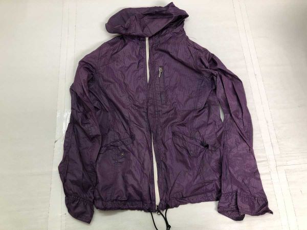 ティーケー TK タケオキクチ スポーツ チェック 格子柄 薄手 ジップアップ 長袖 パーカー ブルゾン ジャケット 紫 3 メンズ ナイロン100%拍卖