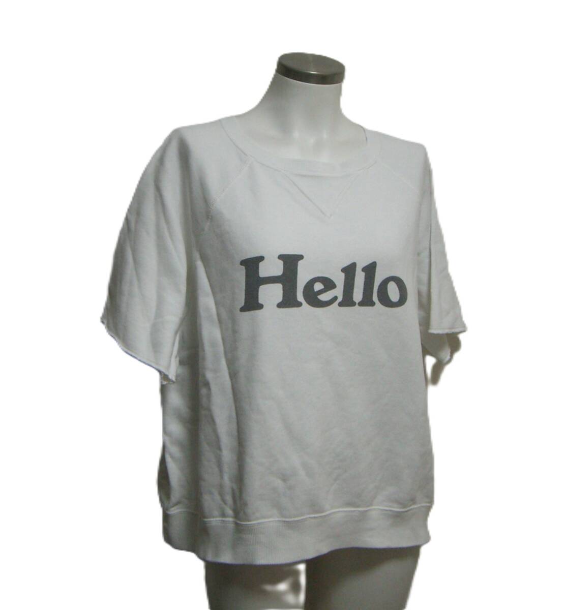 【即決】極美品 MADISONBLUE マディソンブルー◆hello ショートスリーブ ハロースウェット ホワイト 01(S) コットン 白 春夏 yo拍卖
