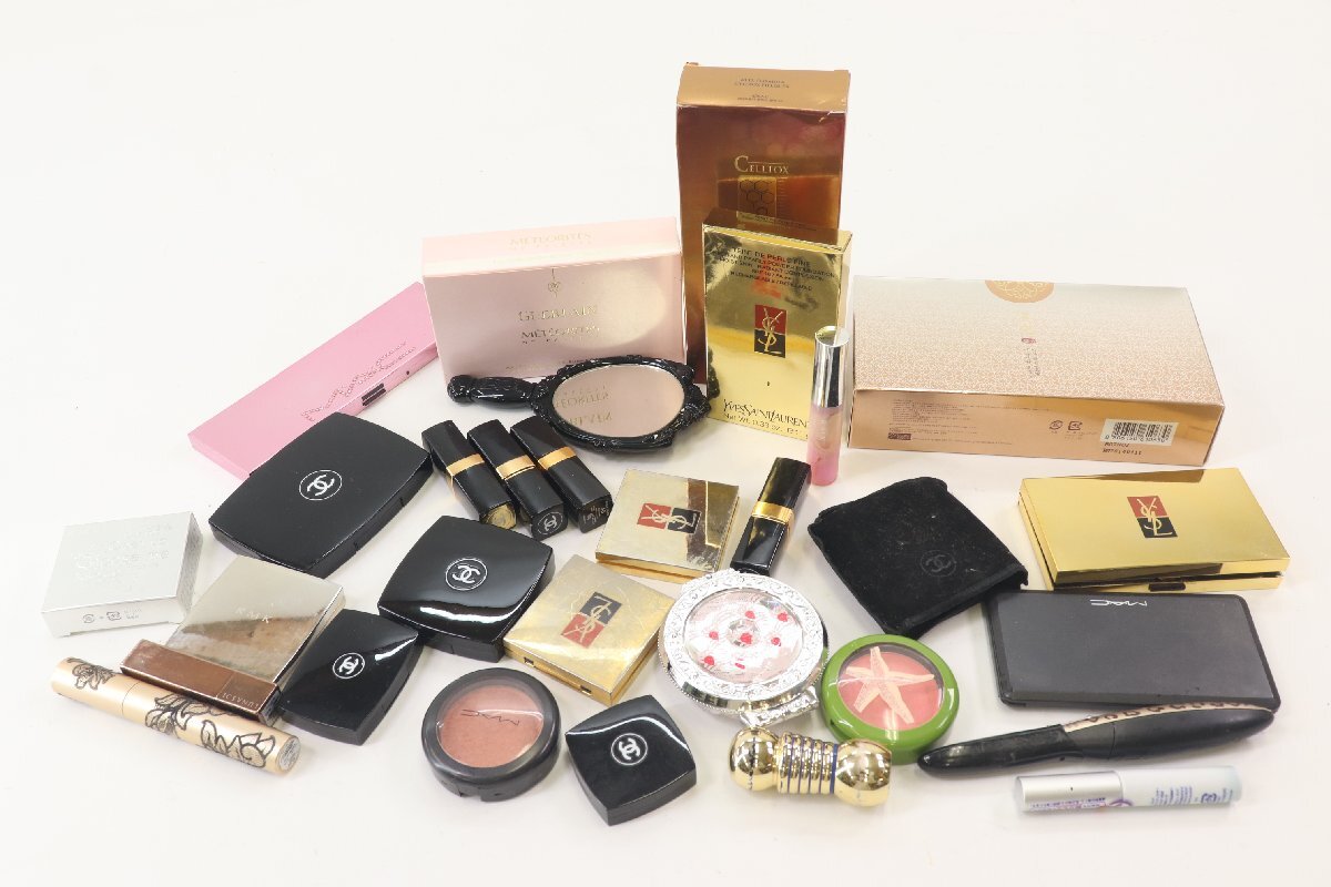 【30点】YSL/ゲラン/MAC/ディオール/シャネル/ジル・スチュアート 等 化粧品 コスメ リップ グロス アイシャドウ 等 大量まとめ 9144-NY拍卖