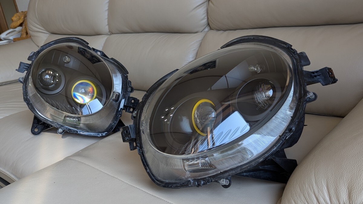 美品 最強仕様 ダイハツ コペン copen L880k インナー艶消しブラック&イエローイーグルアイ加工HIDヘッドライト 限定1拍卖