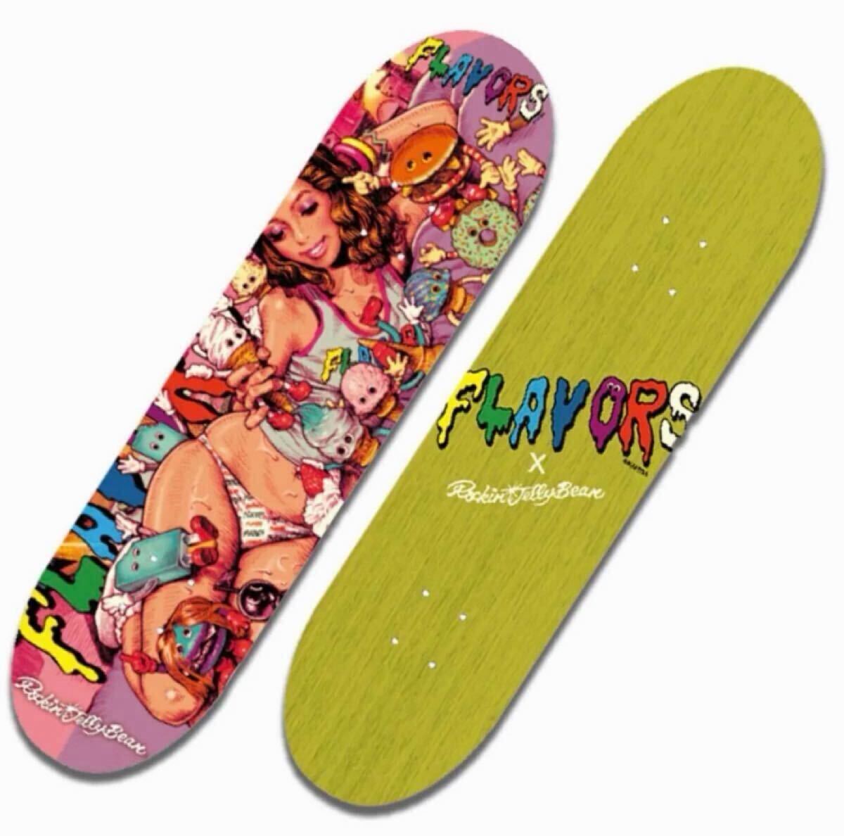 FLAVORS x Rockin'Jelly Bean Skate Deck ロッキンジェリービーン KAIEDA カイエダ フレーバーズ スケートボード スケボー デッキ 未使用拍卖