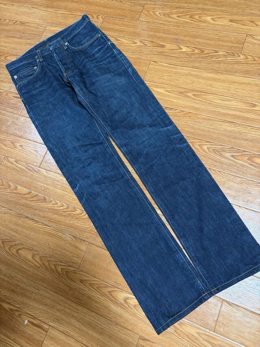 2006? dior homme デニム ストレート パンツ 濃紺 ヒゲ 古着 エディ スリマン 26 年代物 当時物 ヴィンテージ 名作拍卖