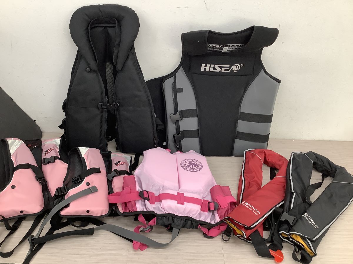 ●代GVA172-140 ライフジャケット まとめ HiSEA XXL / CORDURA / FINE JAPAN S / M / AQA / I Sportarten セット アウトドア /h拍卖