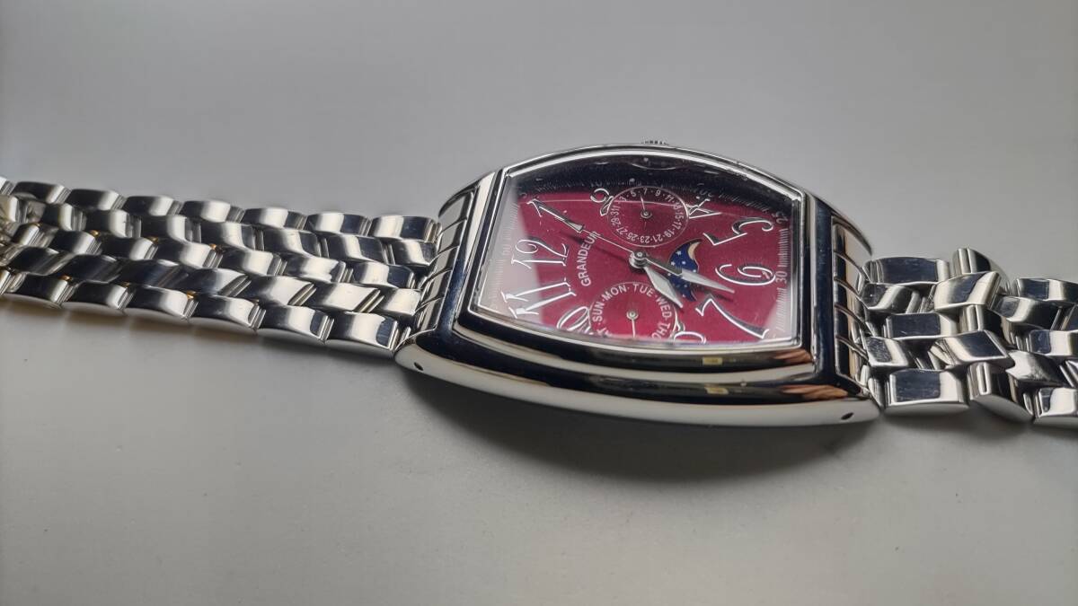 【分解清掃・研磨済・稼働品】GRANDEUR グランドール クォーツ アナログ スクエア拍卖