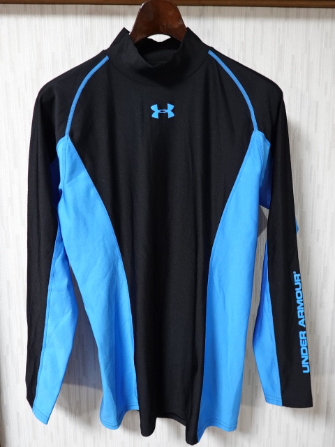 ■0318■UNDER ARMOUR アンダーアーマー UAコールドギアコンプレッションブロックロングスリーブモックT MCM3804 XXL●拍卖