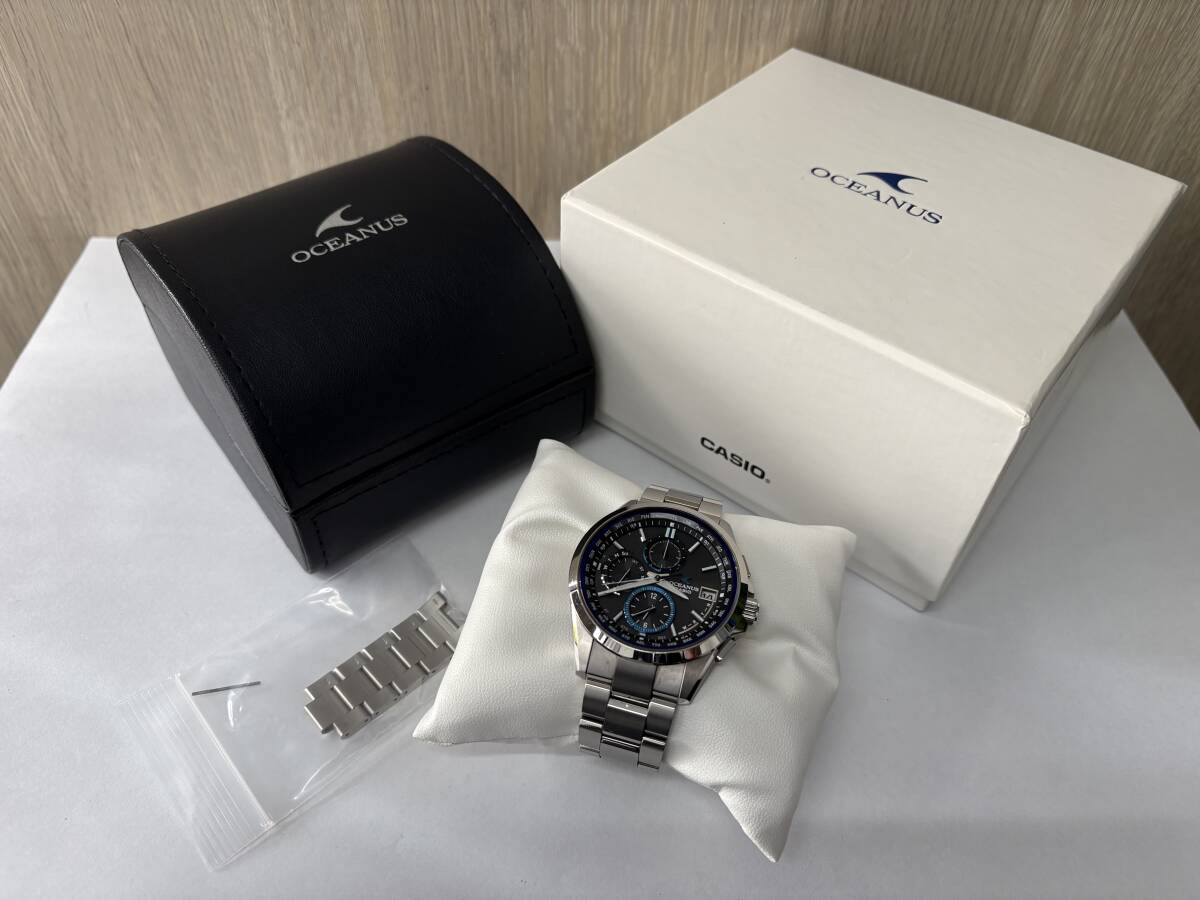 美品/CASIO/カシオ/OCEANUS/オシアナス/0CW-T2600/マルチバンド6/タフソーラー/クロノグラフ/稼働品/コマあり/メンズ/ウォッチ/腕時計/箱付拍卖