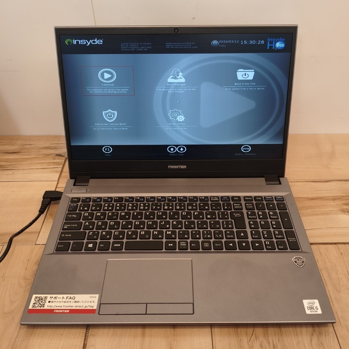 ★BIOS OK★FRONTIER★ノートパソコン★NL Series★FRNLSC510/H★Core i5-10210U 第10世代★メモリ16GB★SSD480GB★SR(V325)拍卖