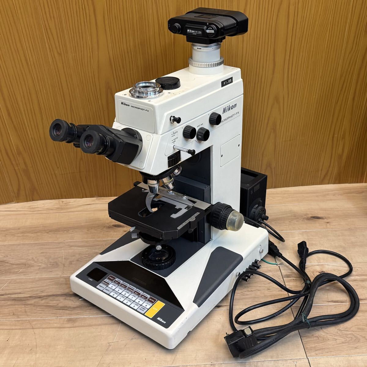 ★顕微鏡★Nikon★MICROPHOT-FX★ニコン★光学顕微鏡★マイクロフォト★研究★実験★生物★接眼・対物レンズ付き★SR(V430)拍卖