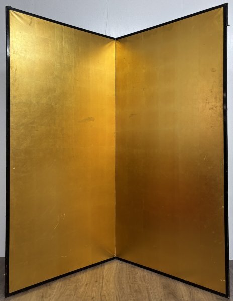 397 屏風 金屏風 二曲一隻金屏風 紙本拍卖