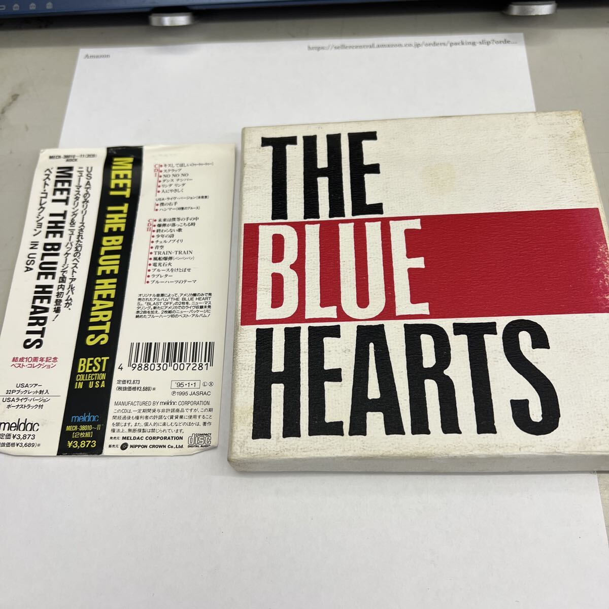 CD THE ブルーハーツ/ MEET THE BLUE HEARTS ベストコレクション IN USA、2枚組、帯付き、ブックレット付き、外箱若干シミ、管理No.4967拍卖