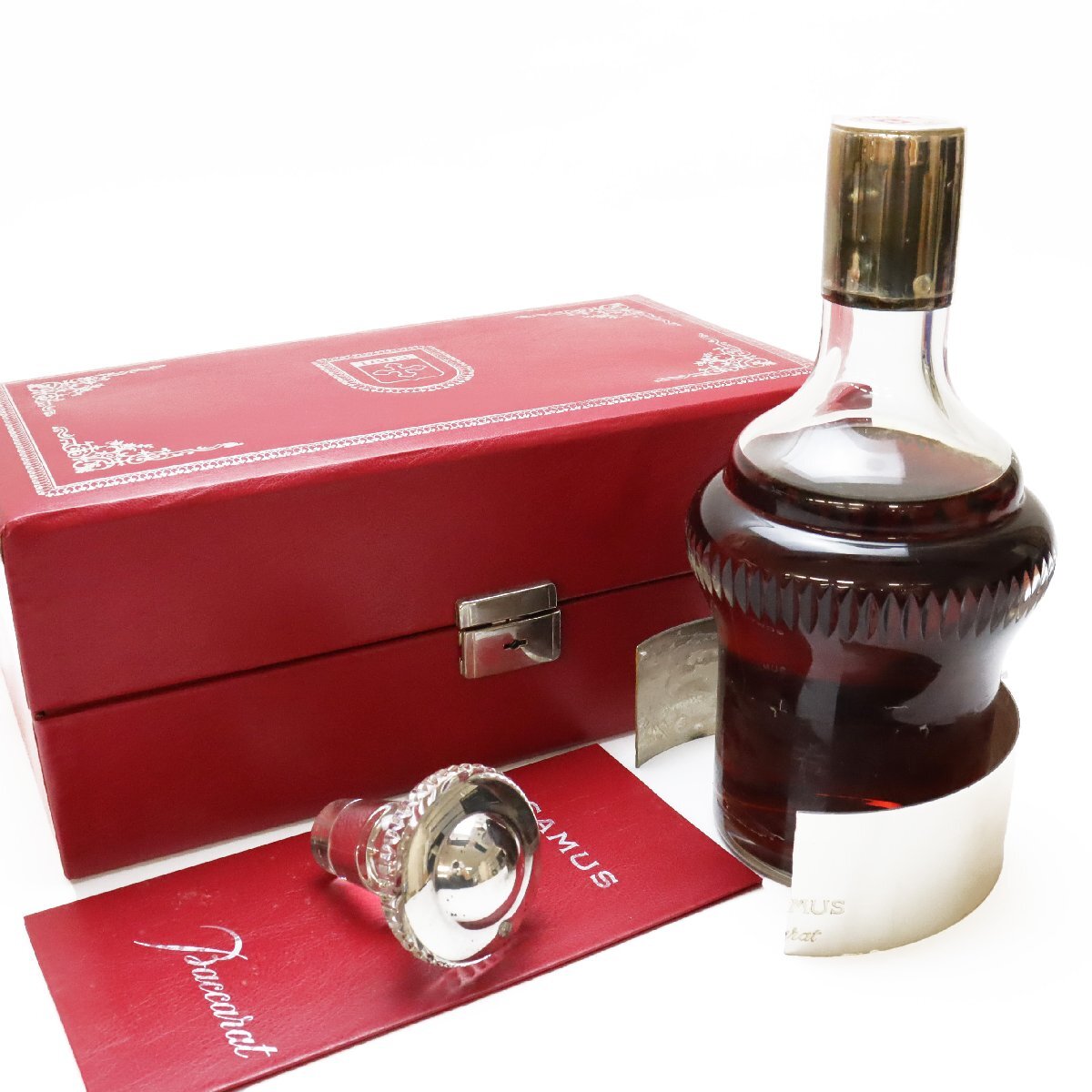 CAMUS カミュ シルバートップ バカラ クリスタルボトル 替え栓.ケース付 ※装飾に壊れ有 コニャック/BACCARAT◆おたからや【x-AL23209】拍卖