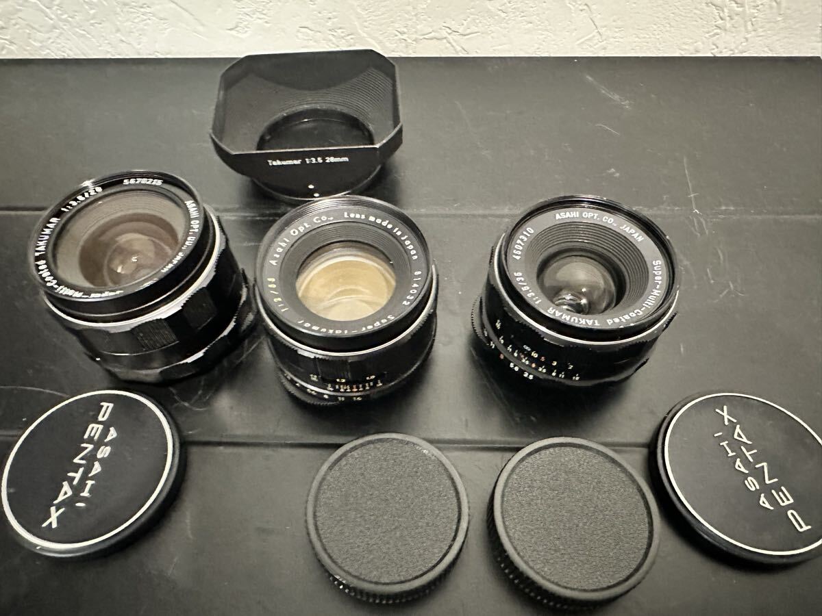PENTAX TAKUMAR 28mm f3.5 55mm f2 35mm f3.5 カメラレンズ ペンタックス m42拍卖