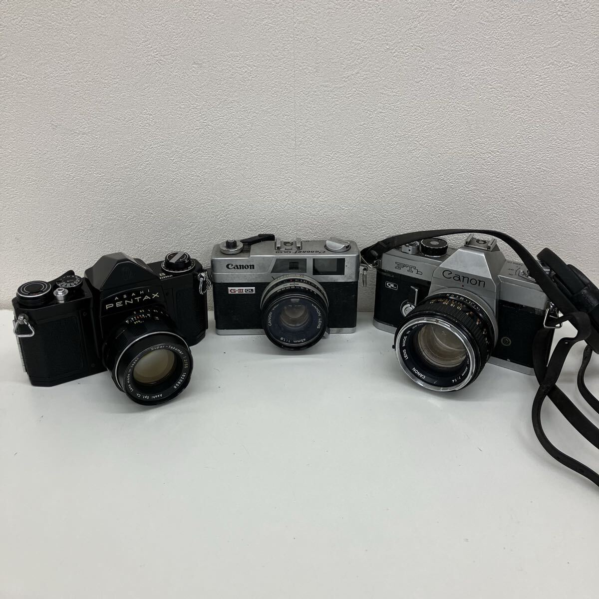 【AF1518-j】 カメラ フィルムカメラ 一眼レフ 3点 まとめ CANON FTb canonet QL19 ASAHI PENTAX S2 キヤノン ペンタックス拍卖