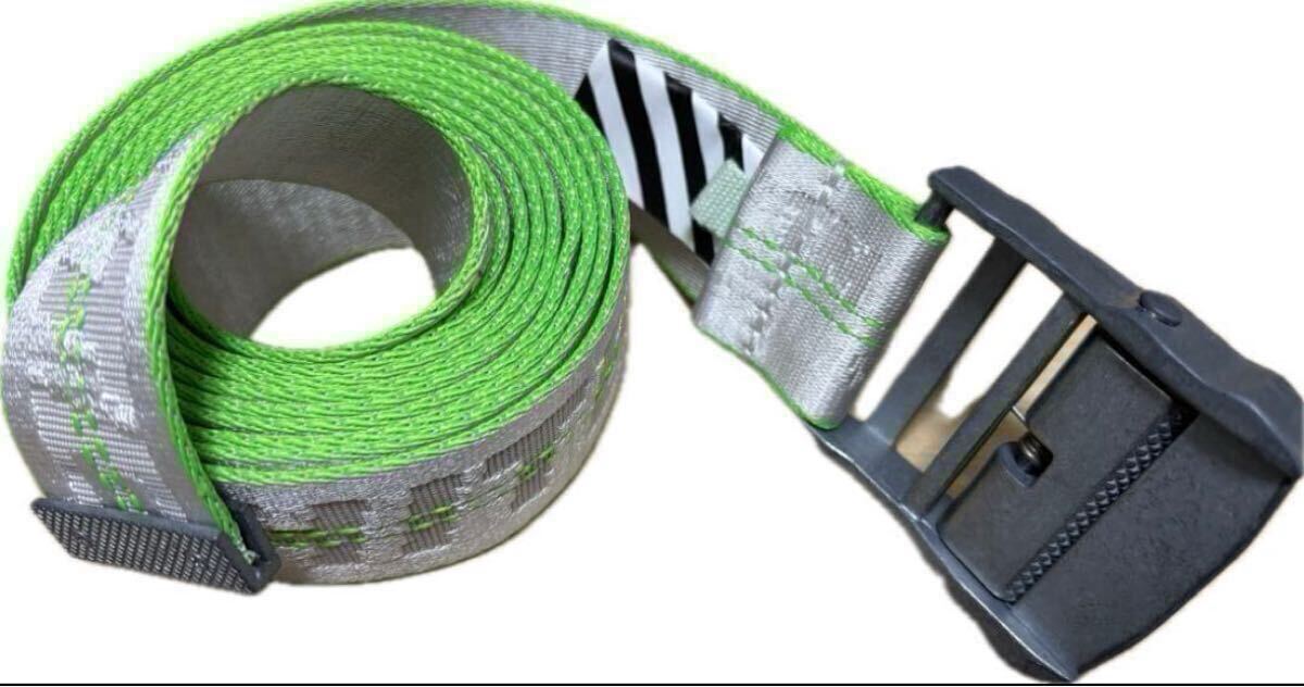 OFF-WHITE ロゴ ベルト ホワイト グリーン拍卖