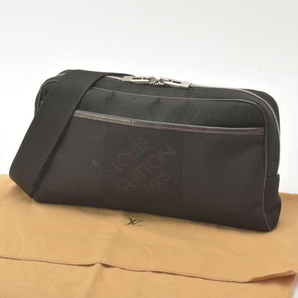 1円~ ルイヴィトン アクロバット ボディバッグ ウエストバッグ ダミエ・ジェアン ブラック M93620 ショルダーバッグ 鞄 /080205-22/c.b拍卖