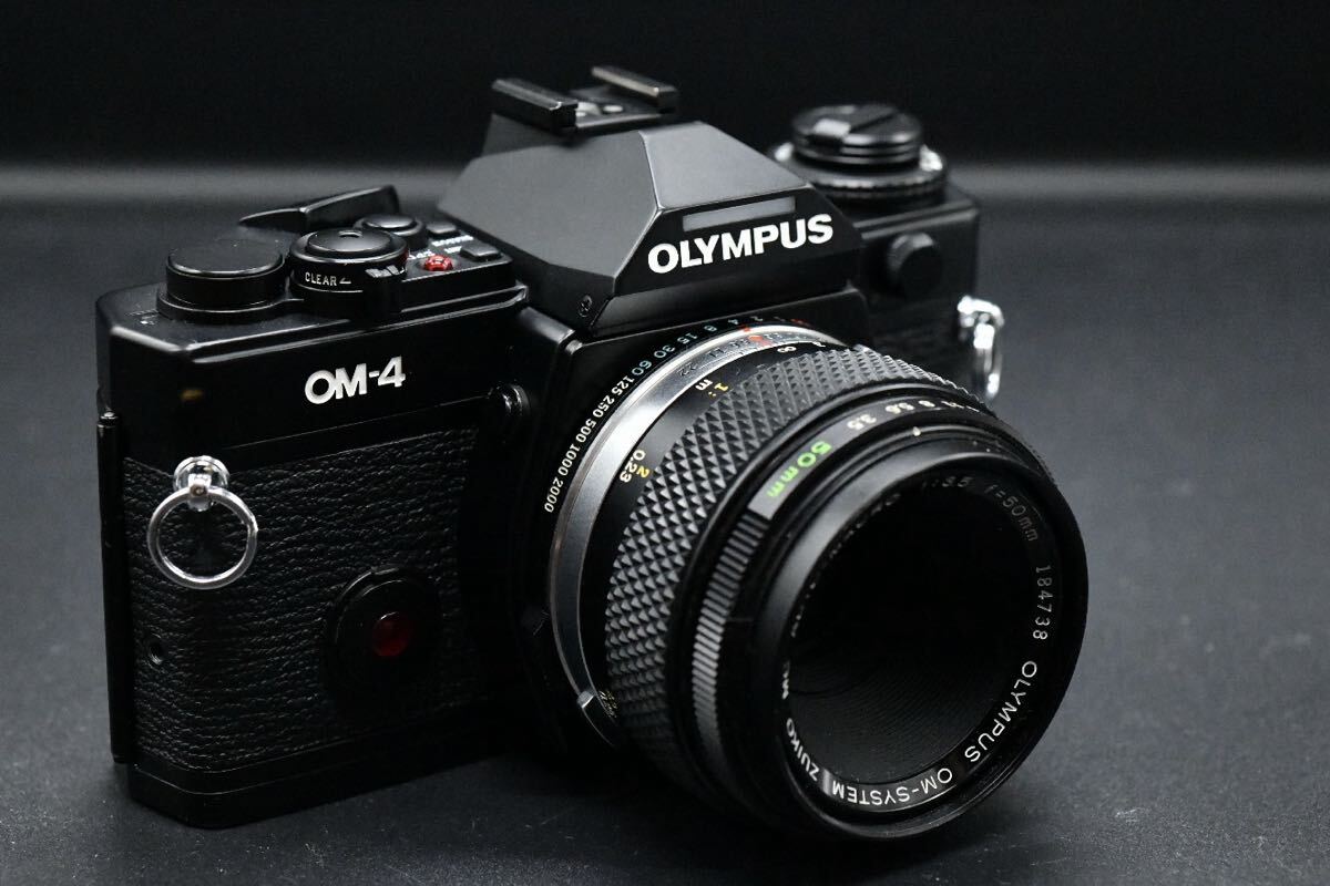 【OLYMPUS】 オリンパス OM-4 、OM-SYSTEM ZUIKO AUTO-MACRO 50mm F3.5 クラシックカメラ、フィルム一眼レフカメラ マクロ単焦点レンズ拍卖