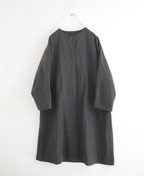 ARTS & SCIENCE ◆ キルト切替デザイン* ノーカラー ライトコート サイズ1 黒 コットン アーツ&サイエンス ◆ZZ4拍卖