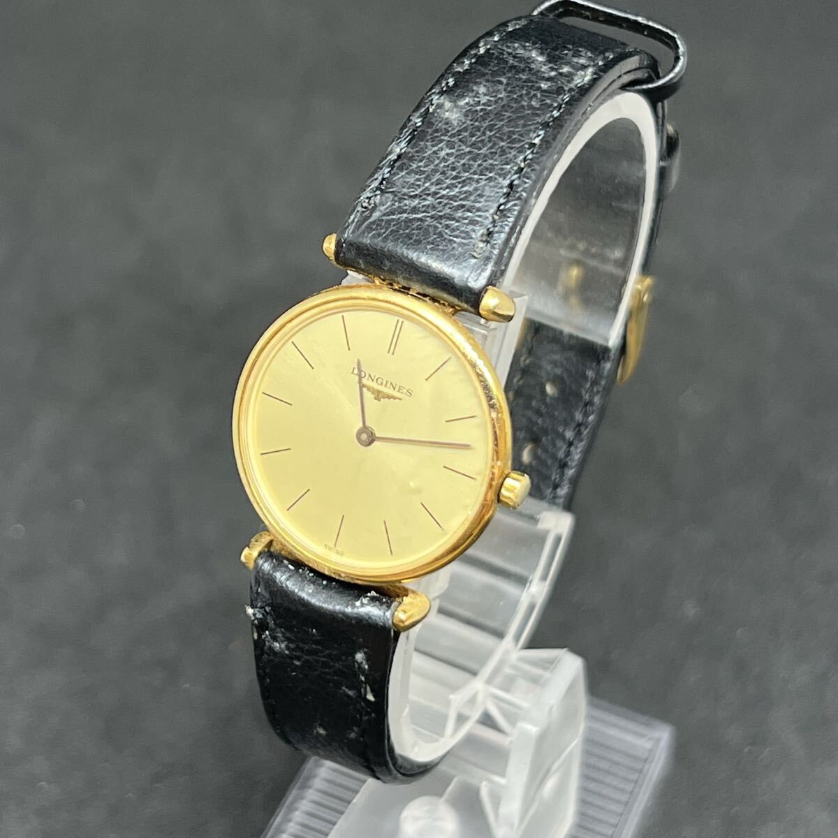 T4055 LONGINES ロンジン グランドクラシック L4 135 2 クォーツ 腕時計 ヴィンテージ ゴールド文字盤 不動拍卖