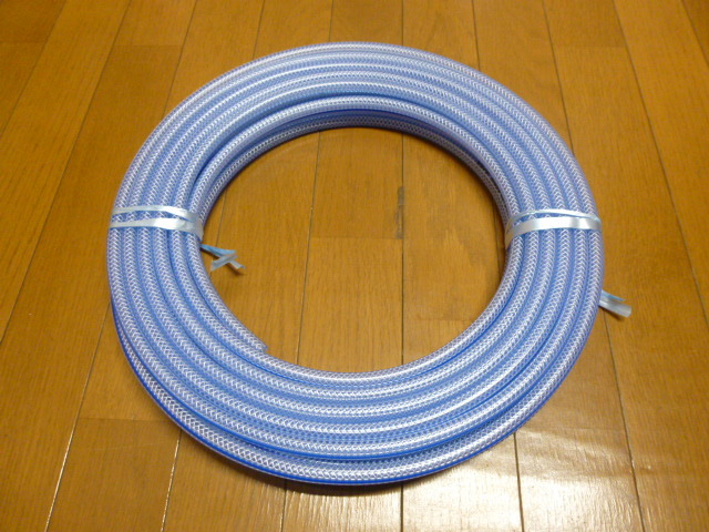 溶接用アルゴンガスホース 耐圧ホース エアー・水ホース ブレードホース6×11(内径6φ 外径11φ)トウメイ糸入りホース 10m拍卖