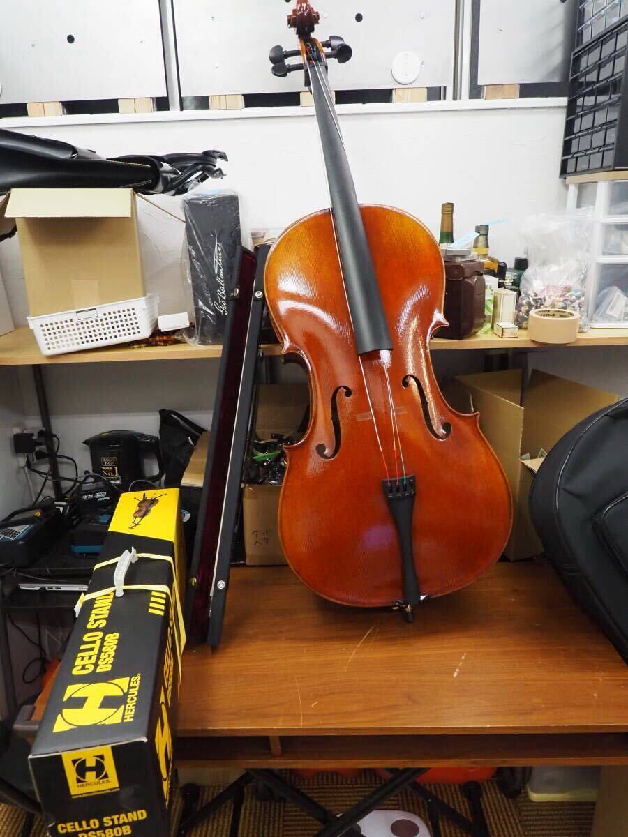 53857-佐川 ニコロ・サンティ NSC240 チェロ 1/4サイズ 125㎝ソフトケース弓付き 中古 極美スタンド未使用付き 送料佐川東京から220size拍卖