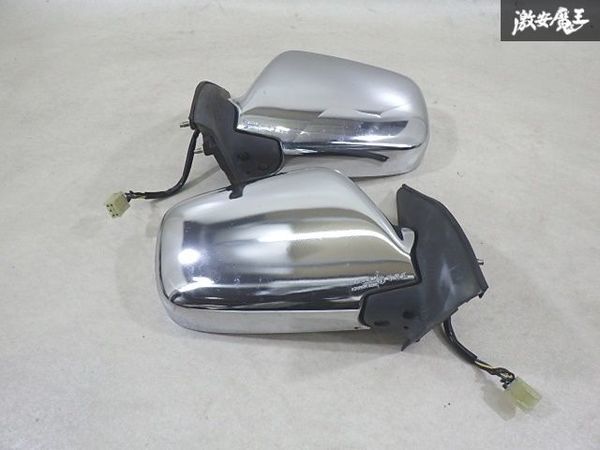 【保証付】スバル 純正 KK3 KK4 ヴィヴィオ 1997年 メッキ ドアミラー サイドミラー 左右セット 5P 手動格納 ICHIKOH 8262 即納 棚7-2拍卖