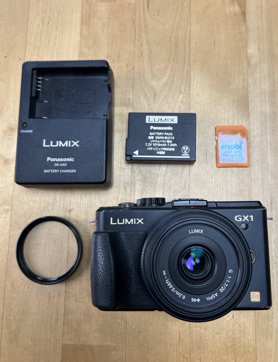 LUMIX DMC-GX1 & LUMIX H-H020 G 20mm F1.7 ASPH & 4GB Wi-Fi SDカード パナソニック ルミックス拍卖