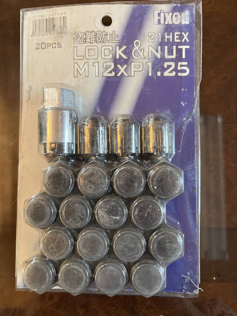 盗難防止用ブラッククロームホイールロック&ナットセット M12×P1.25 合計20本 日産 スバル スズキ マツダ拍卖