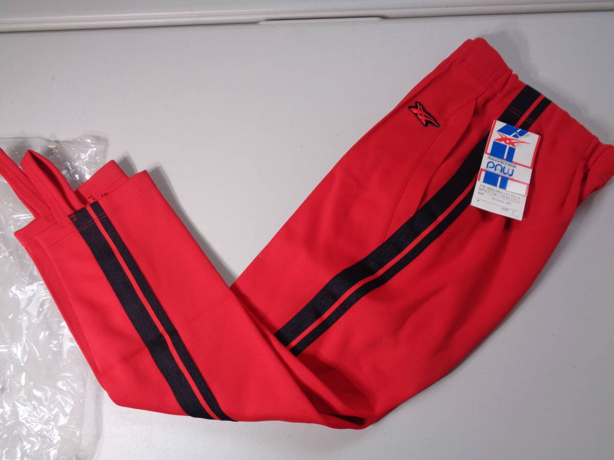 S レッド ブラック PW3020 PAW ビンテージ アシックス ジャージ パンツ 保管品 昭和レトロ拍卖