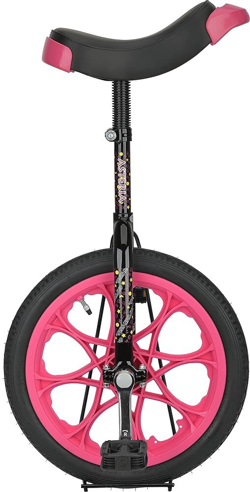 【即発送】キャプテンスタッグ アステリア 一輪車 16インチ スタンド付き ブラック/ピンク YG-1342※北海道沖縄別途送料拍卖