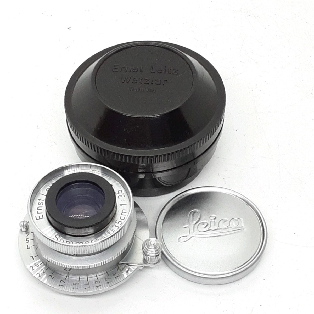 【RM03_058】 Leica / ライカ / Ernst Leitz Wetzlar / Summaron 3.5cm f3.5 / L39 / 沈胴 / 広角レンズ / ケース・キャップ付拍卖