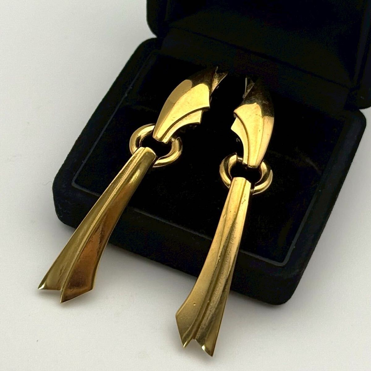 【希少・極美品】GIVENCHY ジバンシー イヤリング 大ぶり ゴールド ロング スティック ヴィンテージ コスチュームジュエリー ジバンシィ拍卖
