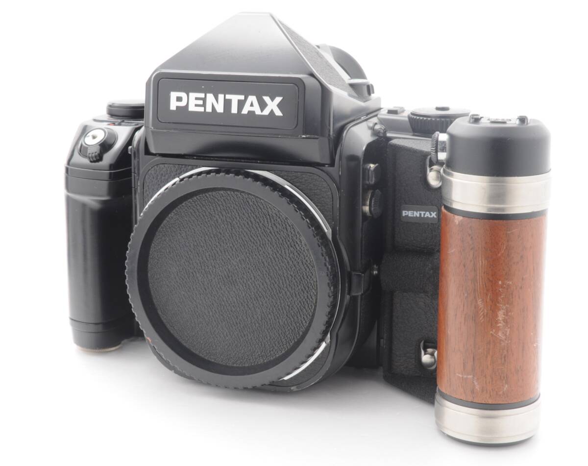PENTAX 67II ボディ AEファインダー 純正木製グリップ 完動品 #40拍卖