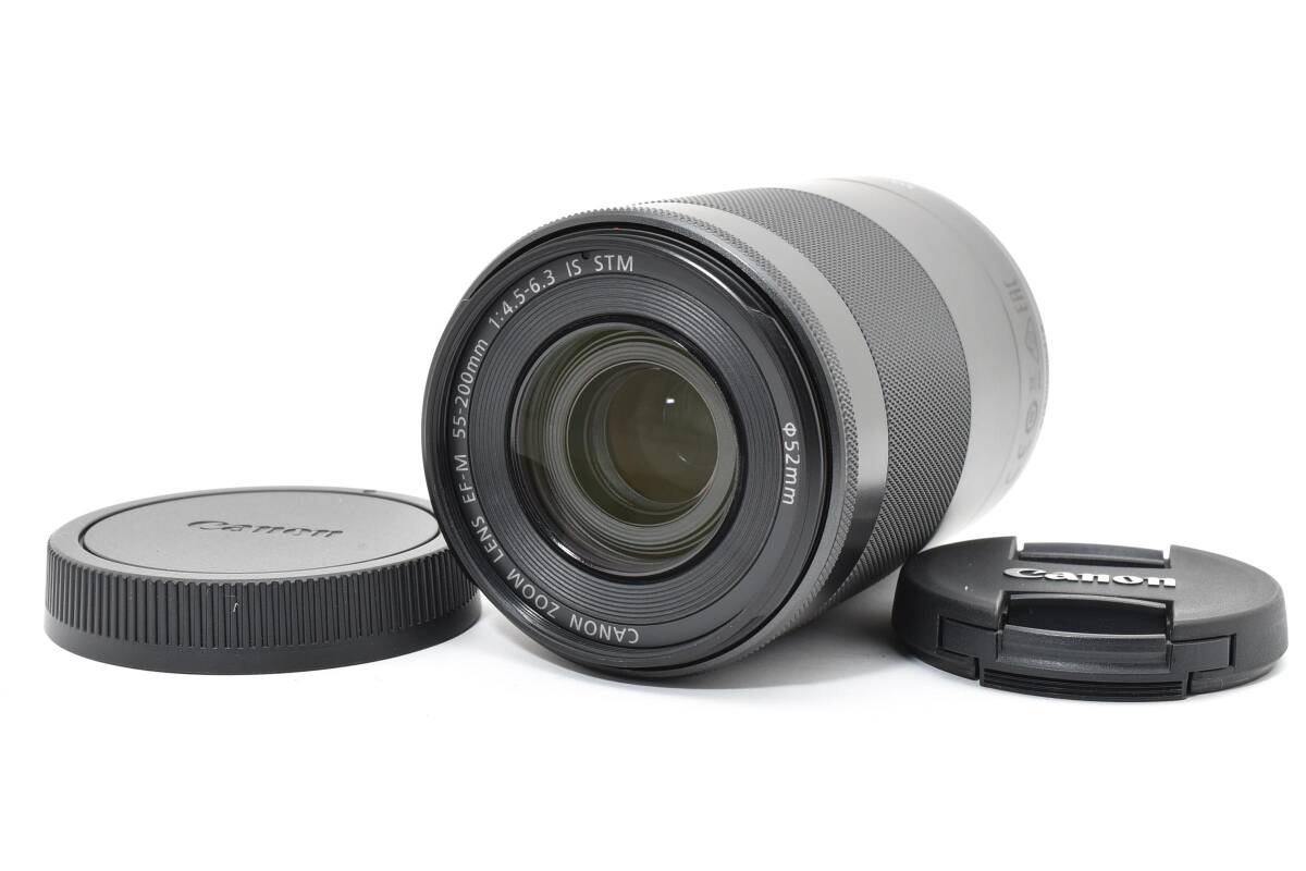 ★☆ 美品! Canon キヤノン EF-M 55-200mm F4.5-6.3 IS STM グラファイト ★☆拍卖