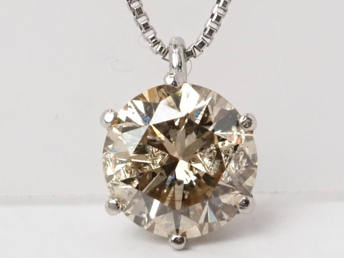 【9303D】Pt900/Pt850 天然ダイヤモンド 0.85ct/1.8g ネックレス拍卖