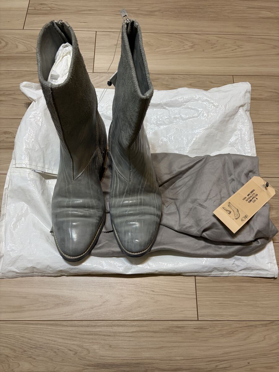 新品未使用 CAROL CHRISTIAN POELL DIAGONAL ZIP BOOTS AM/2601L SIZE8 キャロルクリスチャンポエル ダイアゴナルジップブーツ ブーツ 拍卖