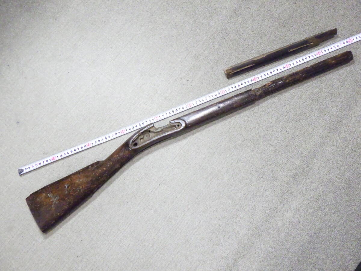 2603 古式銃用 西洋式 パーカッションライフル 銃床 台木 木製ストック 実物拍卖