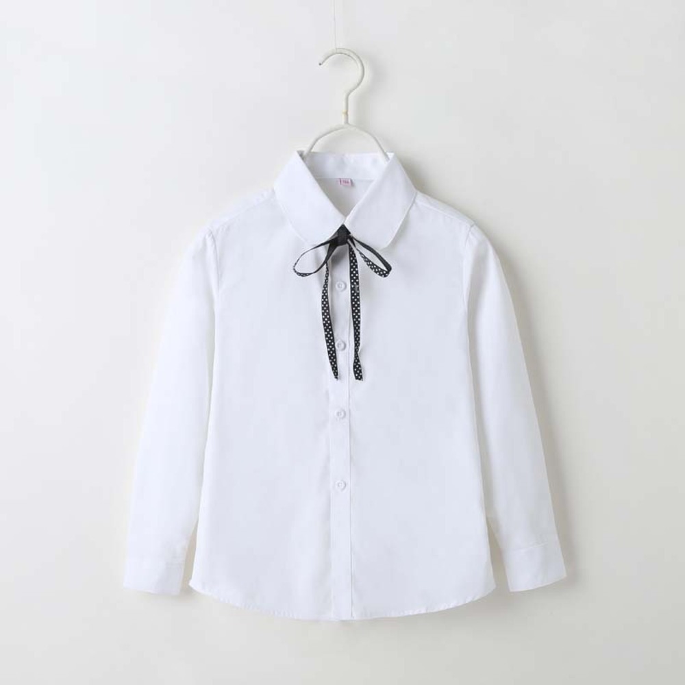 ☆ Cタイプ ☆ 140cm ☆ 子供シャツ 入学式 入園式 リボン付 shirt1829 女の子 ブラウス キッズ 長袖 リボン付 襟付き シャツ 白 トップス拍卖