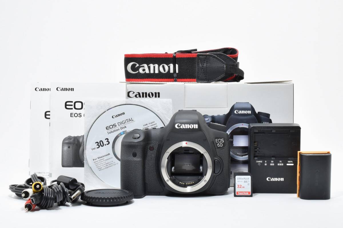 ■ 美品 ■ キヤノン Canon EOS 6D ボディ ≪S数8,900回 充電器 元箱 動作光学良好≫ 2046拍卖